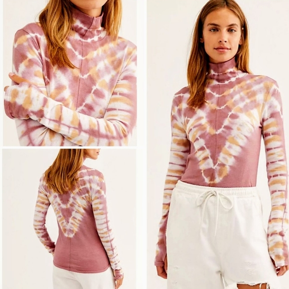 Free People Tops - FREE PEOPLE WTF Psychedelic Mockneck Top